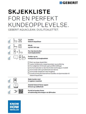 AquaClean sjekkliste AquaClean sjekkliste