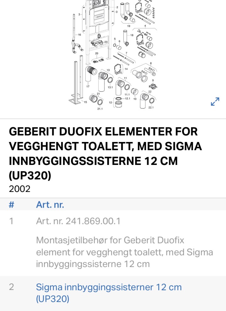 Skjermbilde fra Geberit Pro app