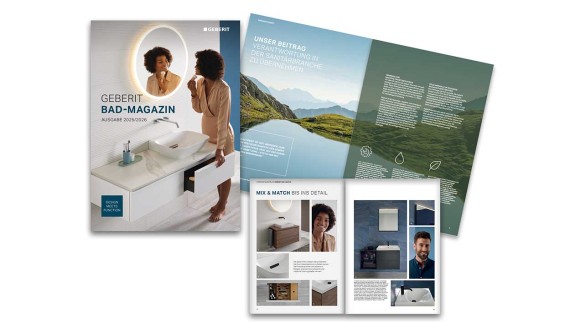Forside av Geberit Baderomsmagasin Forside av Geberit Baderomsmagasin