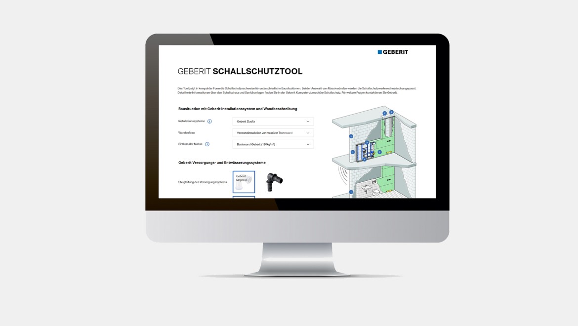 Verktøy for lydisoleringskompetanse fra Geberit