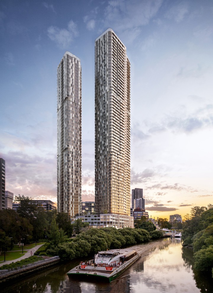 De to 180 George Towers tårner over Sydneys vestlige forsteder (© Meriton Group)