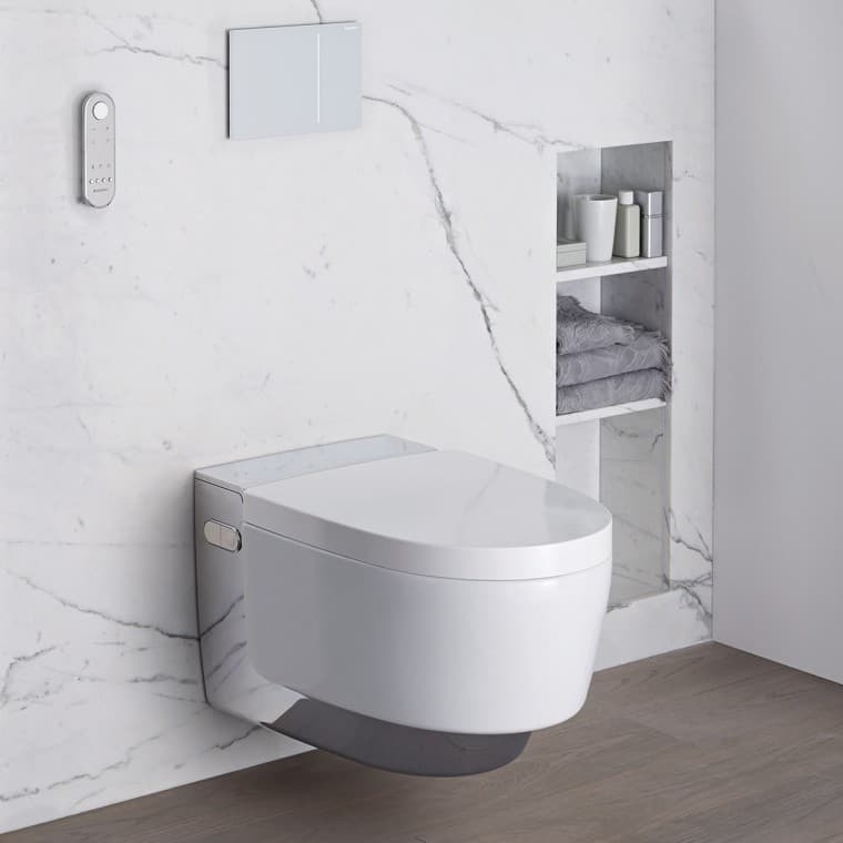Baderom med universell utforming med Geberit AquaClean Mera Baderom med universell utforming med Geberit AquaClean Mera