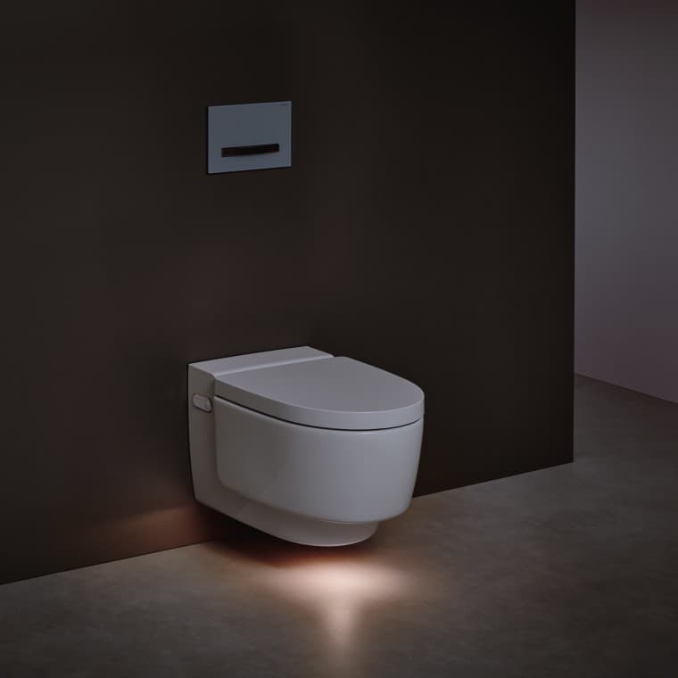 Geberit AquaClean Mera Comfort dusjtoalett med orienteringslys Geberit AquaClean Mera Comfort dusjtoalett med orienteringslys