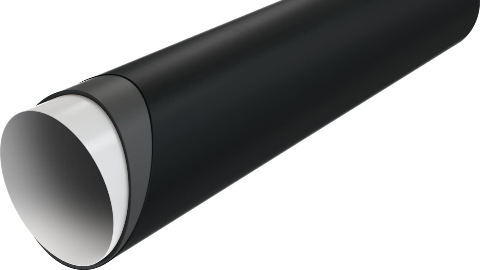 Tverrsnitt av et Silent-PP-rør med lag Tverrsnitt av et Silent-PP-rør med lag