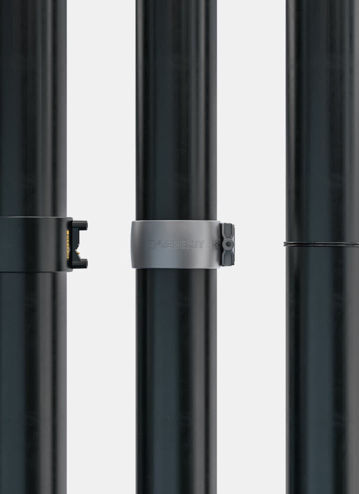 Geberit Silent-db20 kan monteres ved hjelp av flere forskjellige koblingsmetoder Geberit Silent-db20 kan monteres ved hjelp av flere forskjellige koblingsmetoder