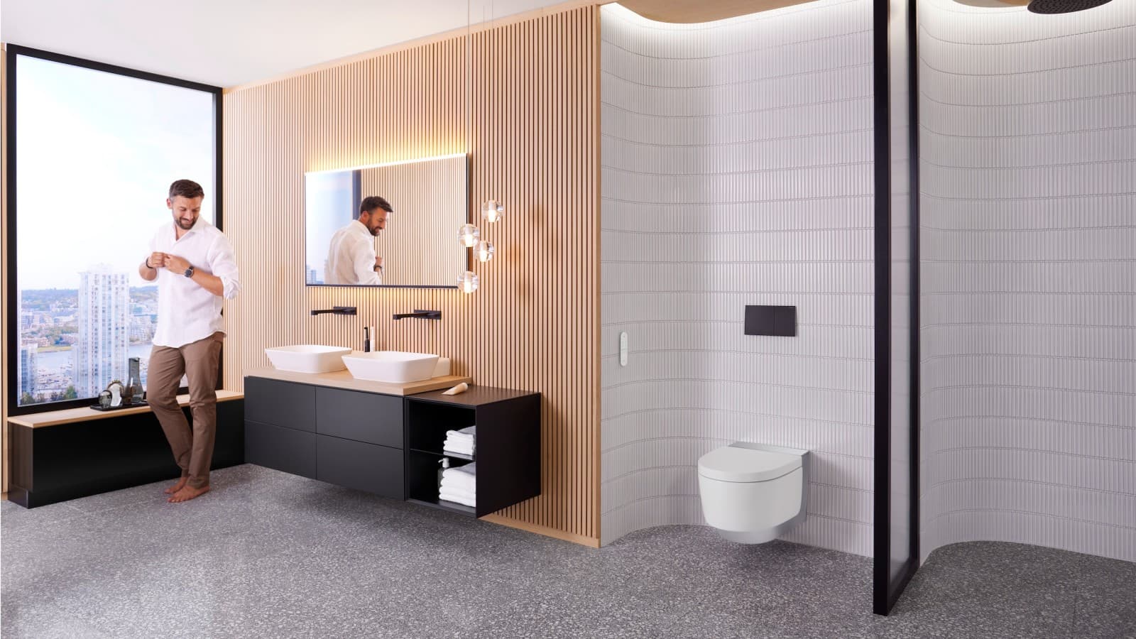 Geberit AquaClean Mera Comfort-toalett – komplett løsning Geberit AquaClean Mera Comfort-toalett – komplett løsning