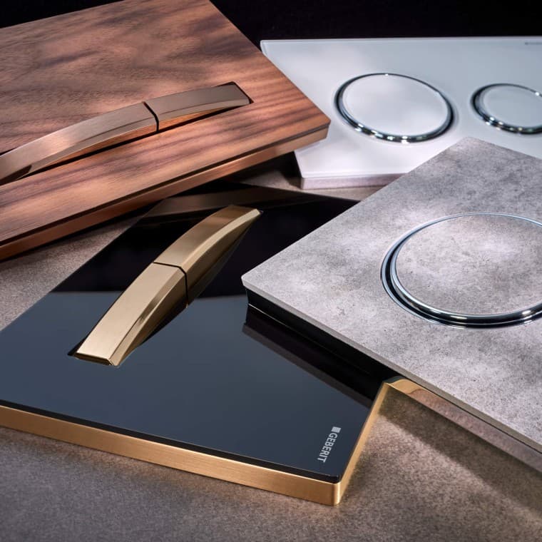 Geberit betjeningsplater i Sigma50 serien Geberit betjeningsplater i Sigma50 serien
