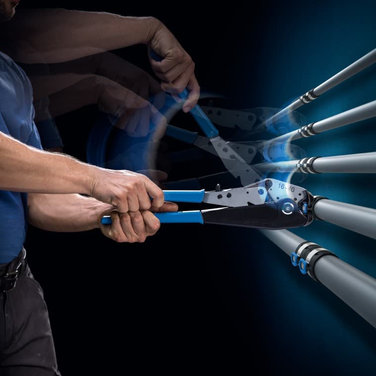 FlowFit krever kun 2 pressbakker for alle rørdimensjoner FlowFit krever kun 2 pressbakker for alle rørdimensjoner