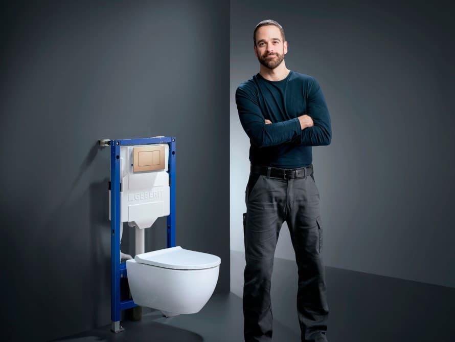 Rørlegger ved siden av Geberit WC-system Rørlegger ved siden av Geberit WC-system